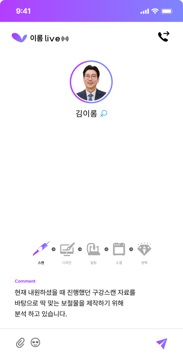 Contoh tampilan aplikasi EROM Live